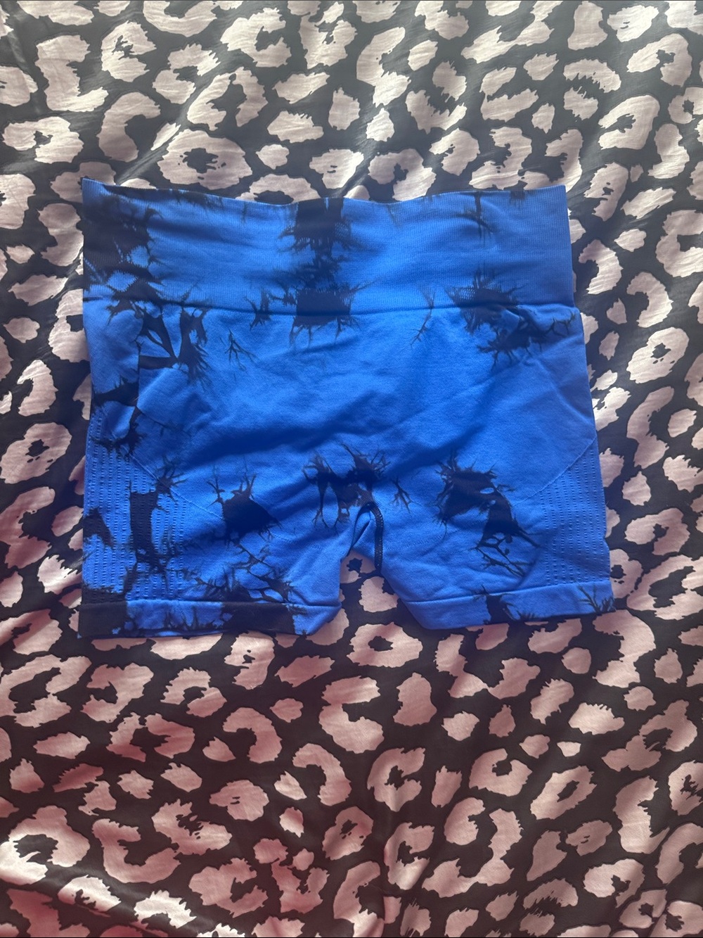 Blue Tie-Dye Women’s Active Shorts
